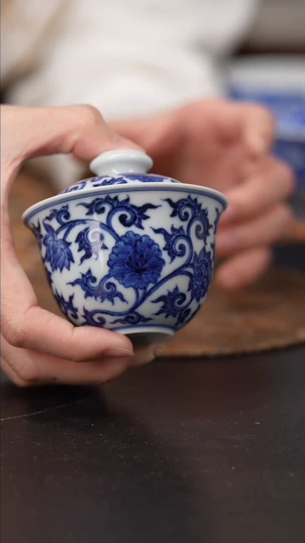 【闪购商品】杯润山堂青花缠枝