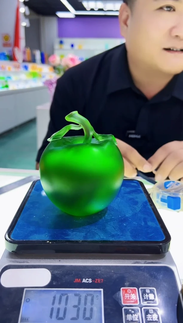 手工艺品琉璃九*古法琉璃平平安安摆件