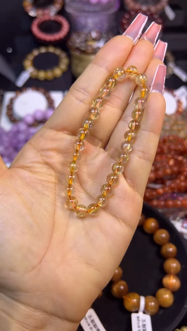 未镶嵌手串水晶金发晶6.9mm