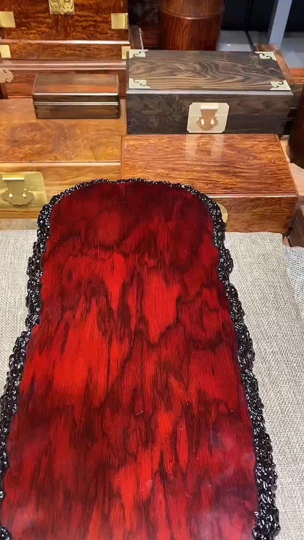 【闪购商品】红酸枝木类木艺茶盘一个