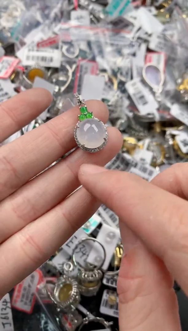 银S925镶嵌戒指翡翠777----4