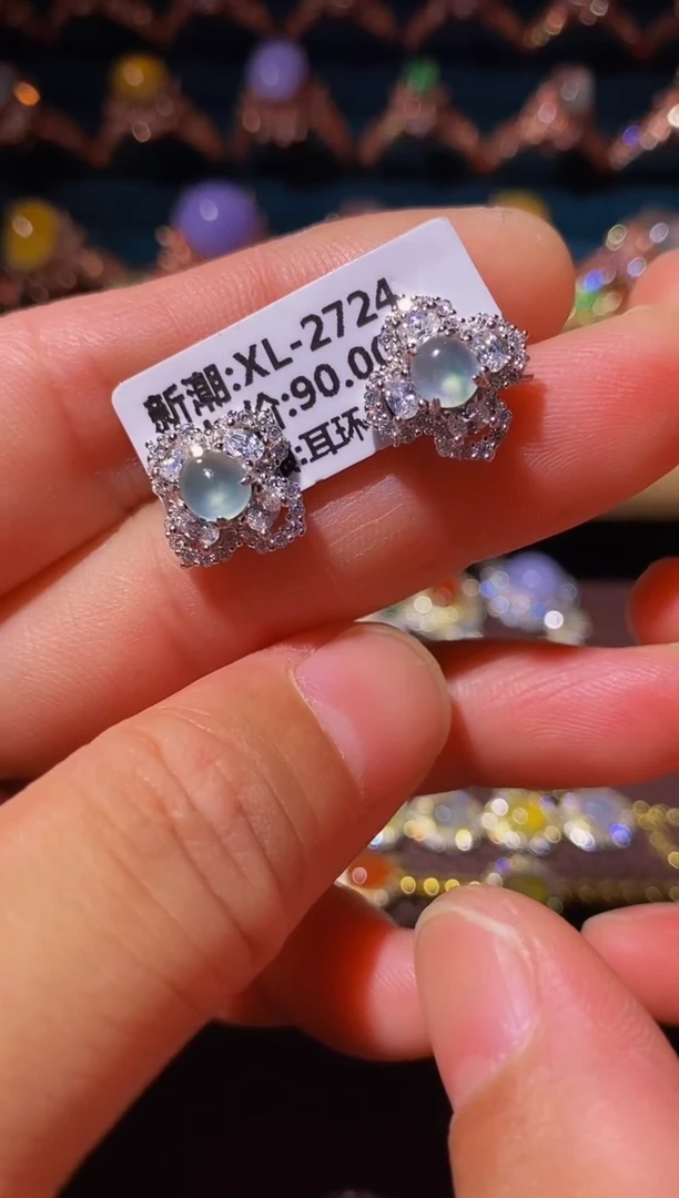 翡翠戒指银S925镶嵌...............