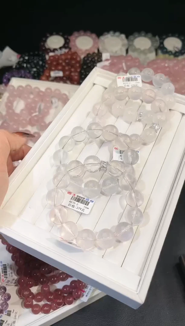 【闪购商品】水晶手链合金多样性发一DIY奶白15mm