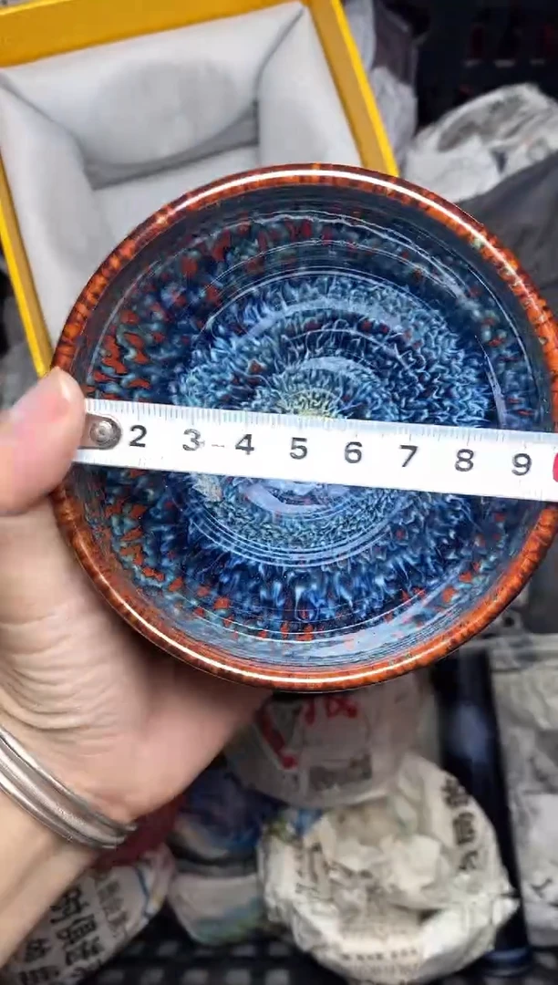 茶盏金丝蓝孔雀  盏三疯建盏茶器