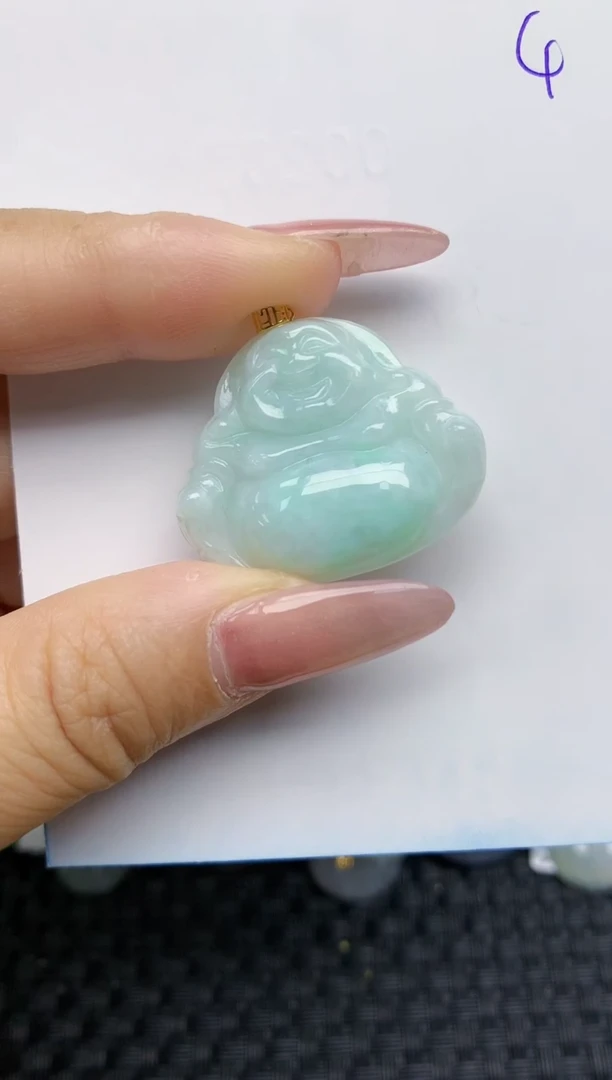 【闪购商品】翡翠颈饰18K金镶嵌天然A货翡翠 4