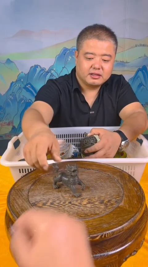 摆件景德镇陶瓷青花摆件34
