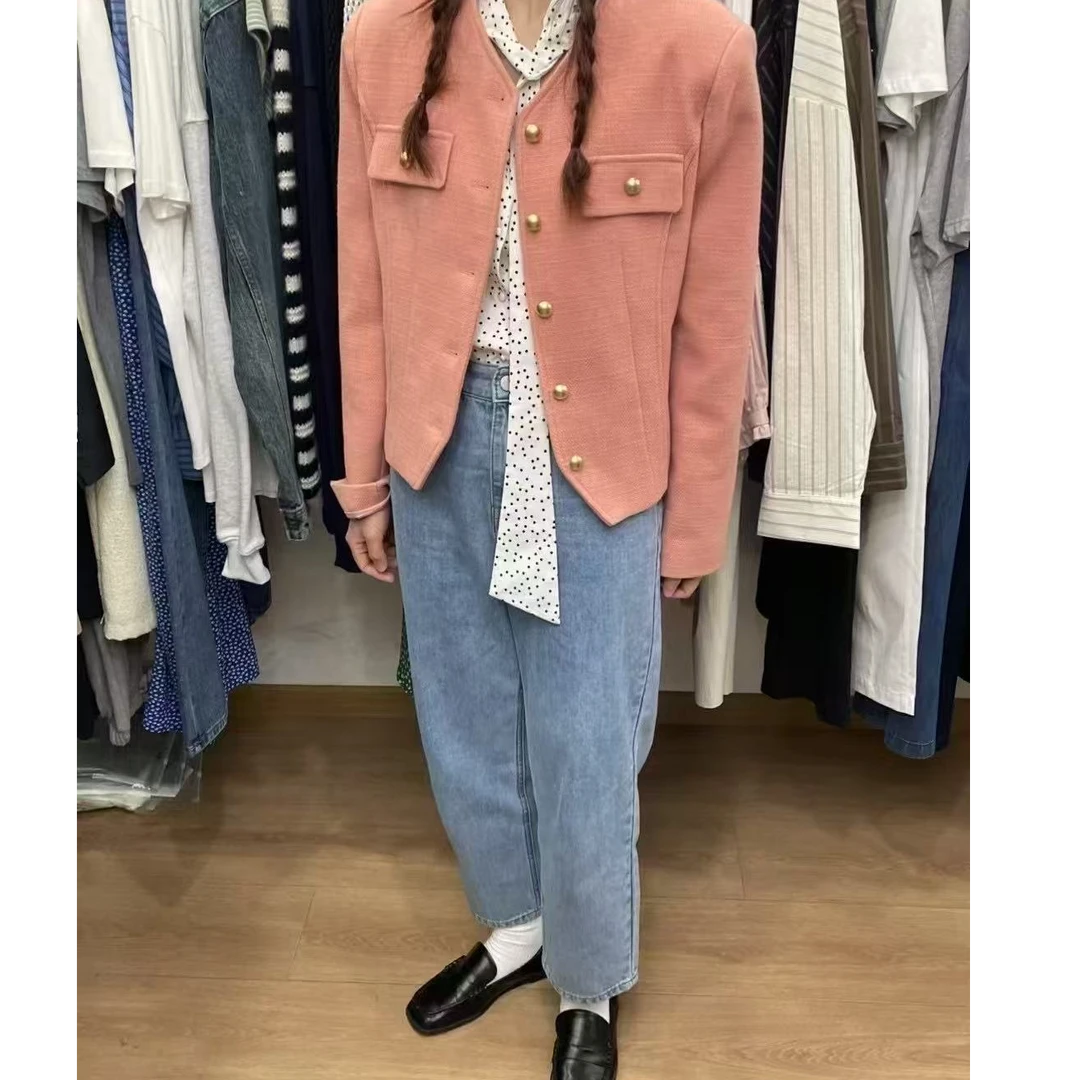 2025早春新款韩版直筒九分牛仔裤女