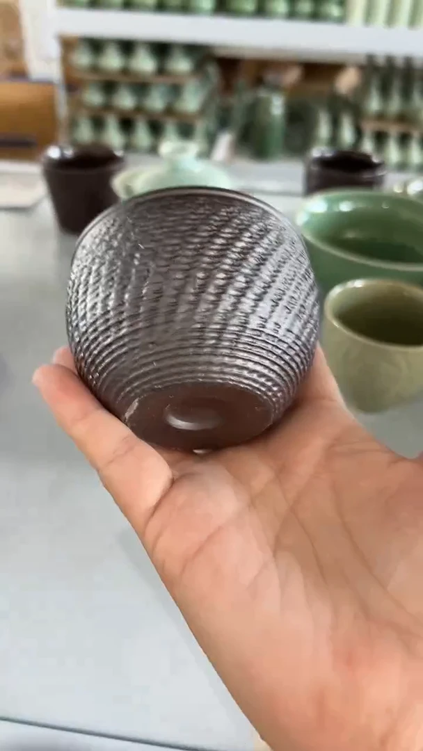 龙泉云间青瓷小米茶器