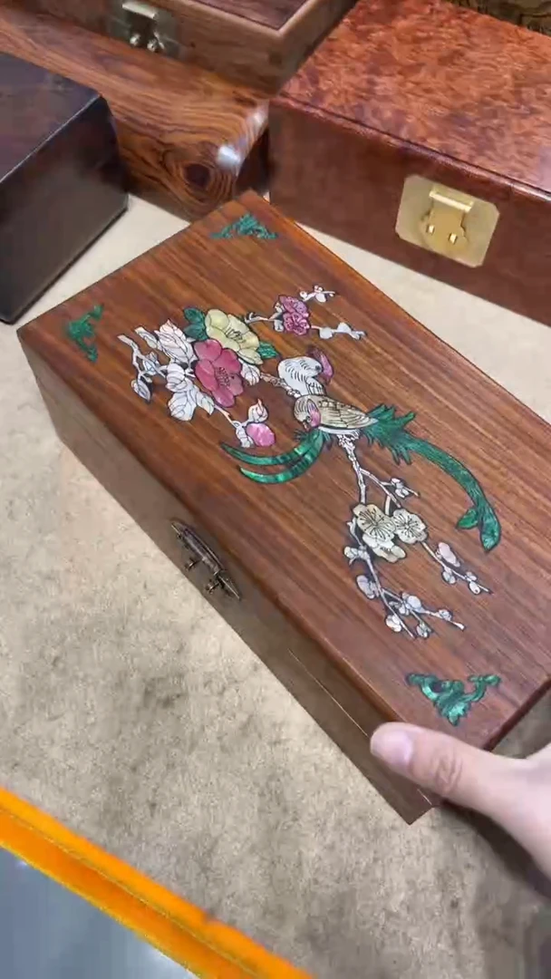 【闪购商品】木锦上添花螺钿首饰盒