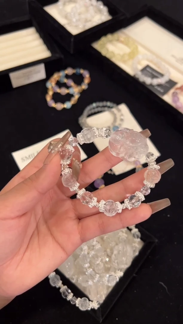 【闪购商品】水晶手链合金白水晶手链x1367