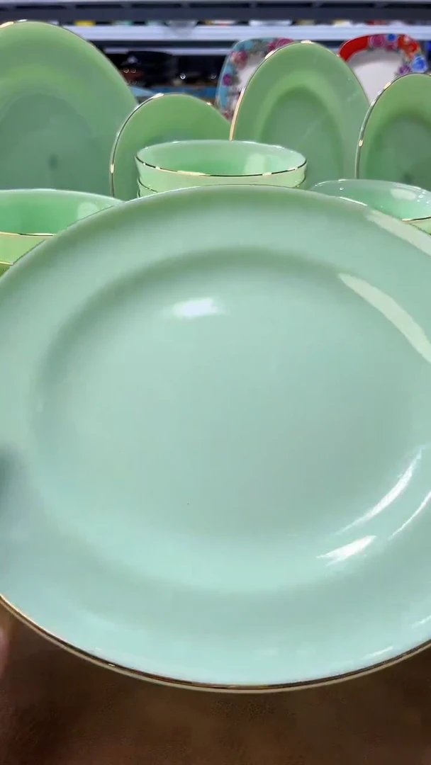 玉瓷14英寸大茶盘1只