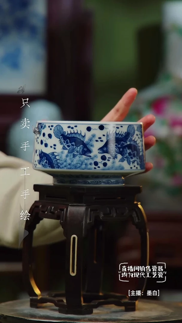 陶蓝**挞景德镇手工手绘陶瓷