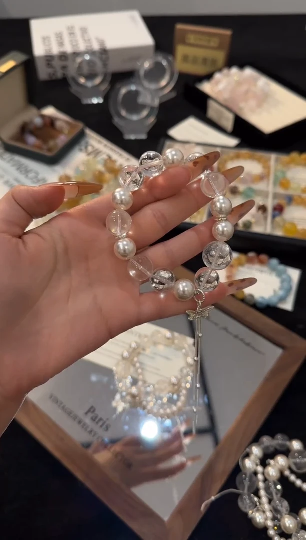 合金手链水晶白阿赛x2964