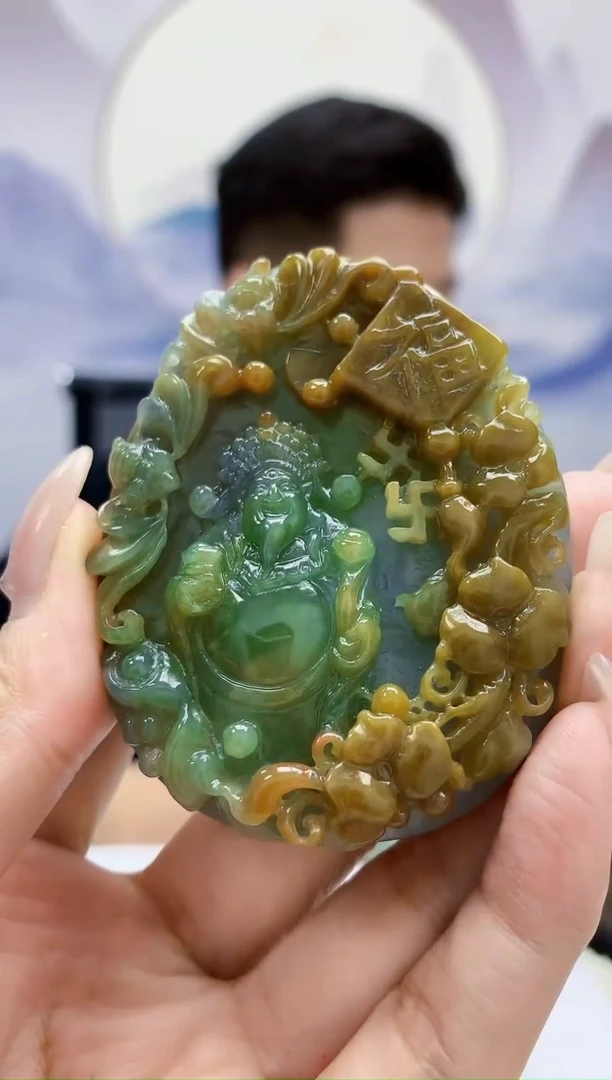定制翡翠未镶嵌4917MM-毛货挂件84