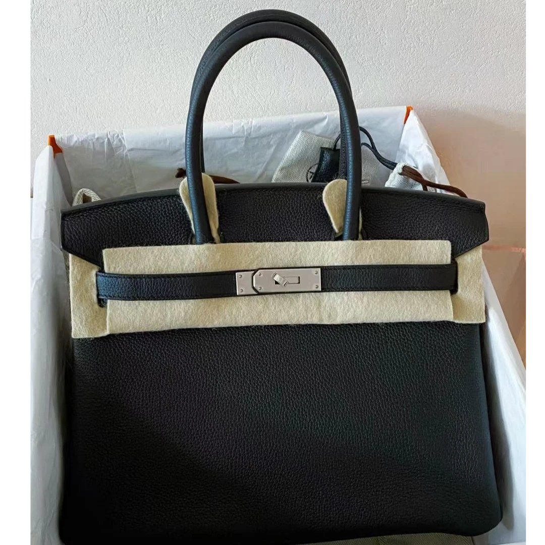 99新 Hermes/爱马仕 【小池专属】birkin30黑银togo皮z刻