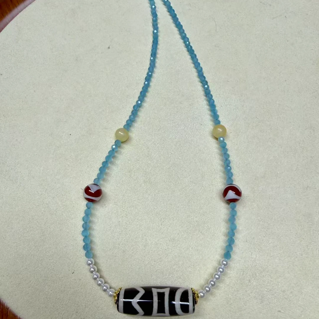 【灰姑娘原创】息增怀天珠小清新项链M3559