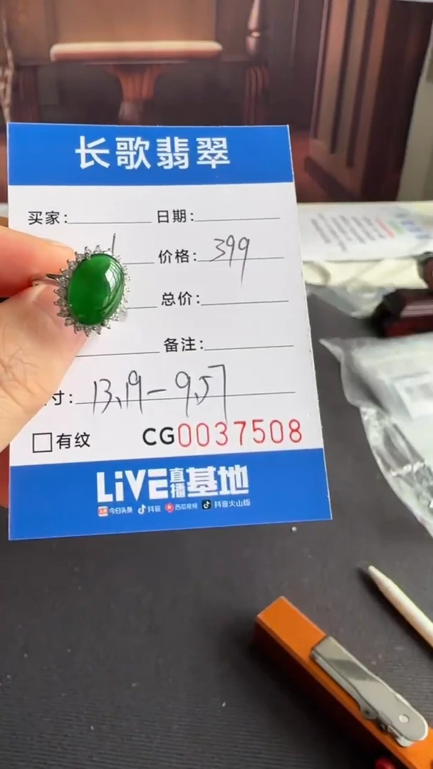 翡翠银S925镶嵌颈饰00007508