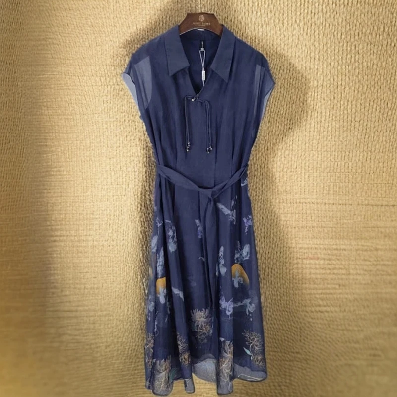 5L8276款气质时尚休闲夏季显瘦复古赫本风连衣裙