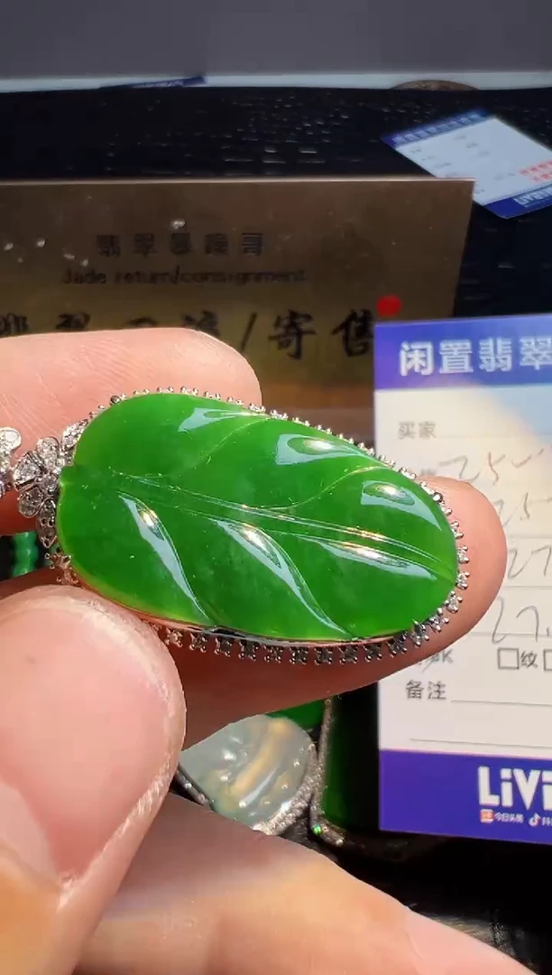 【闪购商品】翡翠颈饰18K金镶嵌翡翠回流