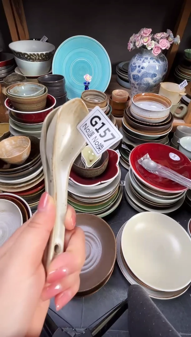 瓷片就*强g157麻点勺子2只福利