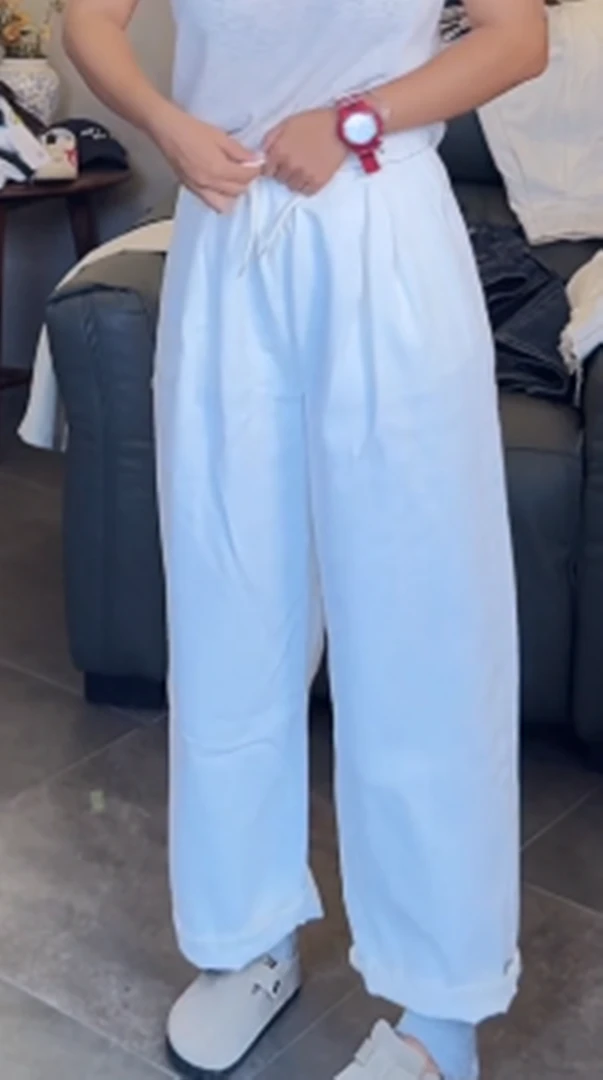 喜家外贸-春季新款休闲百搭纯色牛仔裤女98153