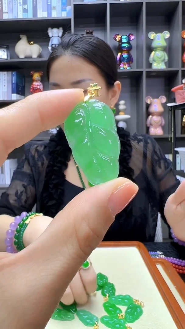 翡翠14K金镶嵌颈饰丹丹diy劲饰