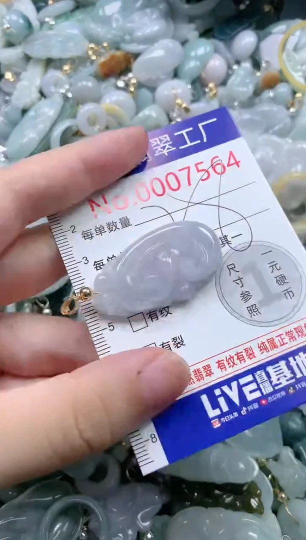 翡翠未镶嵌吊坠(不含链)7564