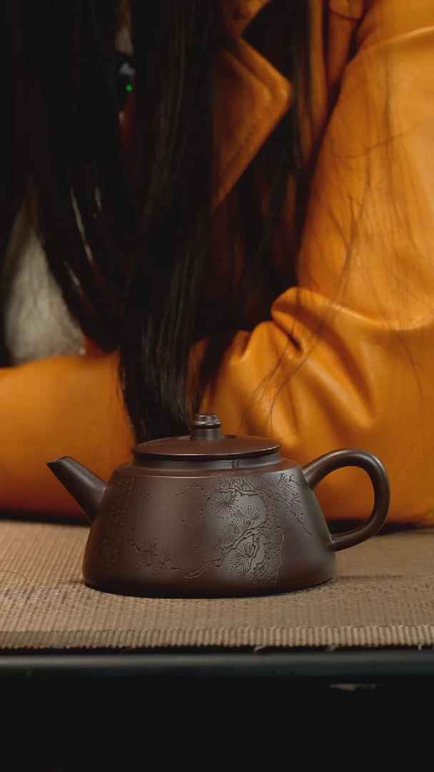 【闪购商品】紫砂茶壶老紫泥松峰