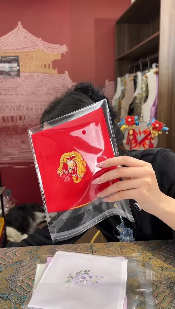 【闪购商品】刺绣苏绣手工刺绣100桑蚕丝手帕