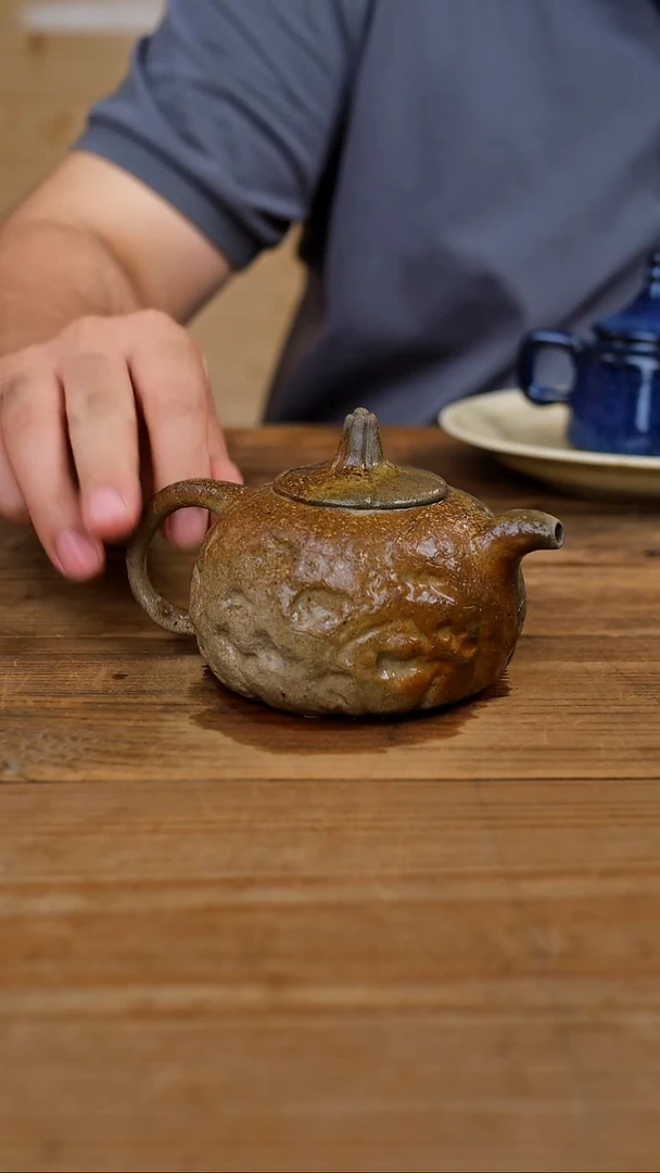茶壶紫砂梅和柳段泥柴烧银杏供春