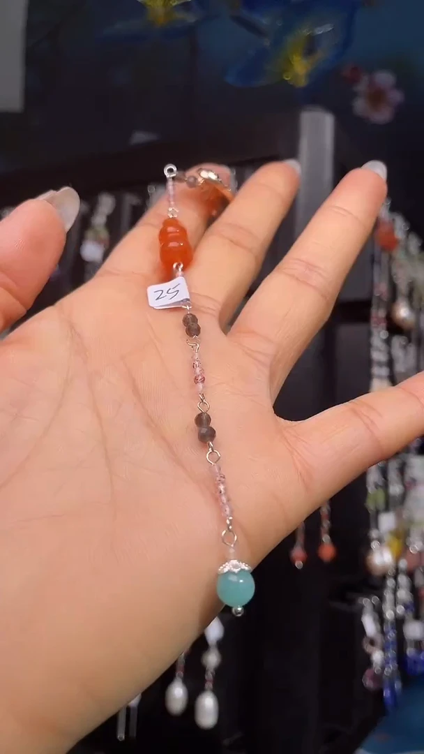 银S925镶嵌耳饰紫晶幸**子 幸福丸子85折