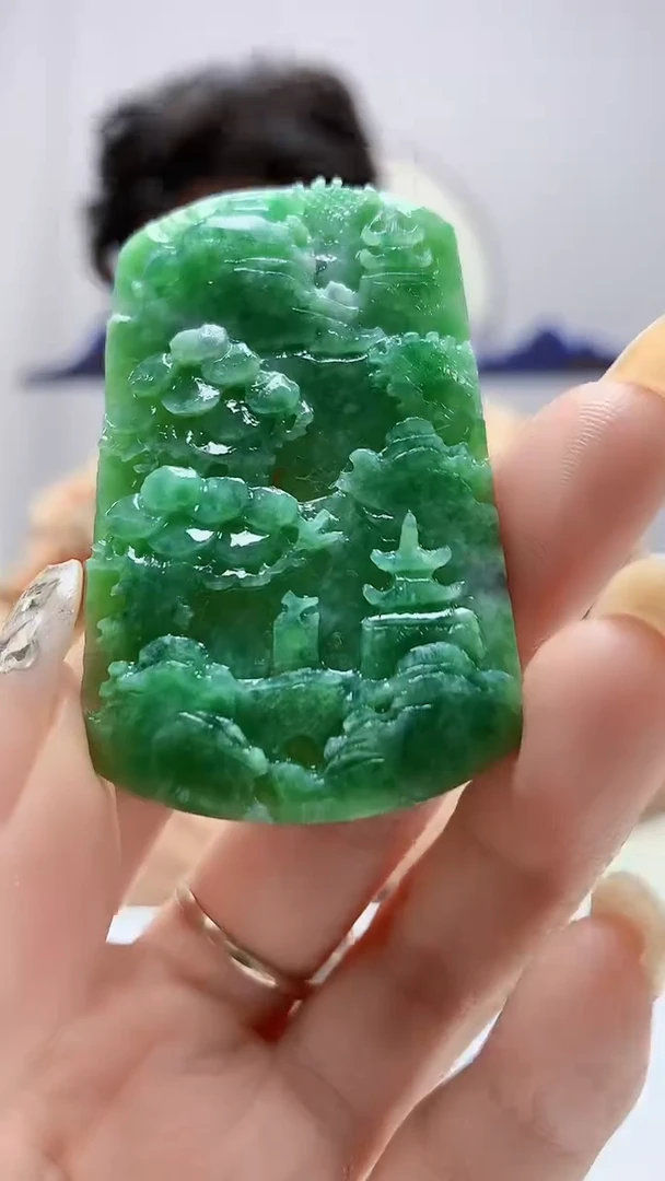 定制翡翠未镶嵌4688DD-毛货挂件40