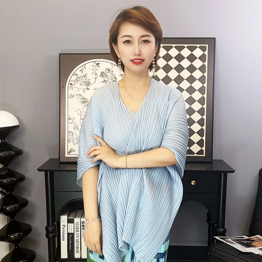 【英花恋】褶皱不规则小众设计衬衫肌理感上衣女