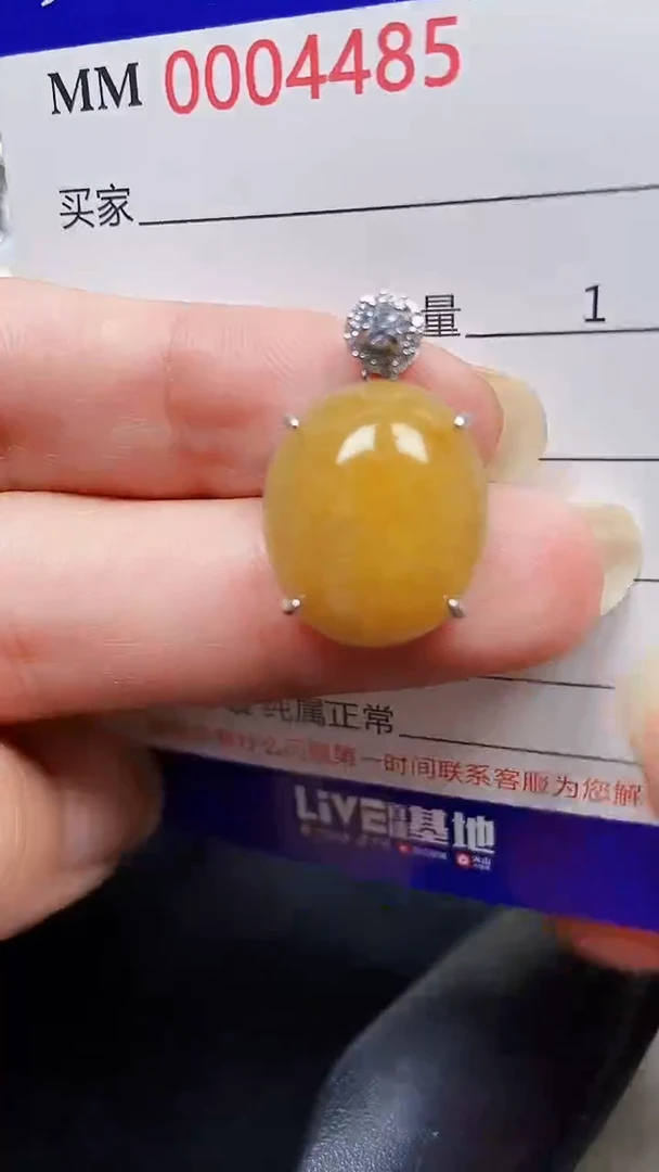 颈饰银S925镶嵌翡翠4485