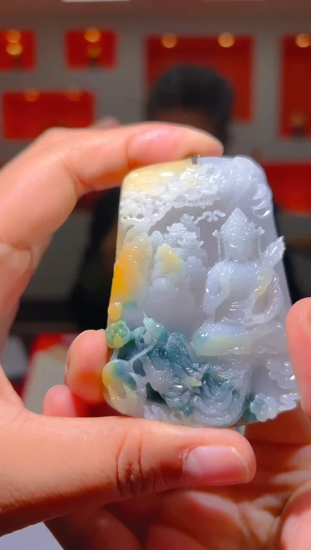 未镶嵌定制翡翠13/1103/L/发其一件/观音