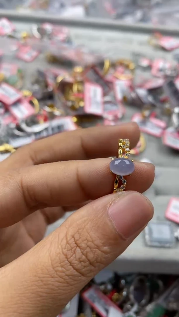 银S925镶嵌戒指翡翠555                3