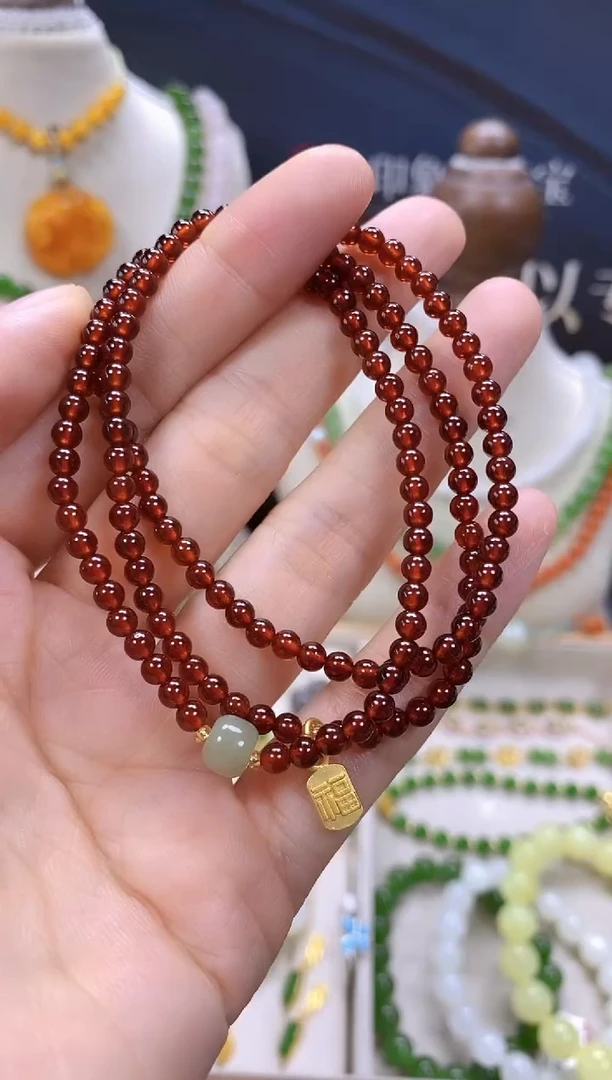 手链未镶嵌石榴石多圈手链cg