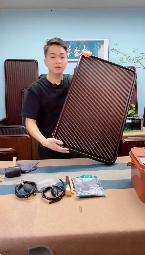 80*50*5千川大板黑胡桃色茶盘