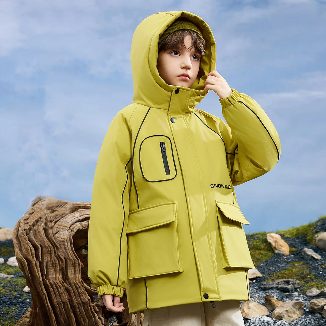 雪中飞2025亲子儿童户外潮酷时尚连帽外套