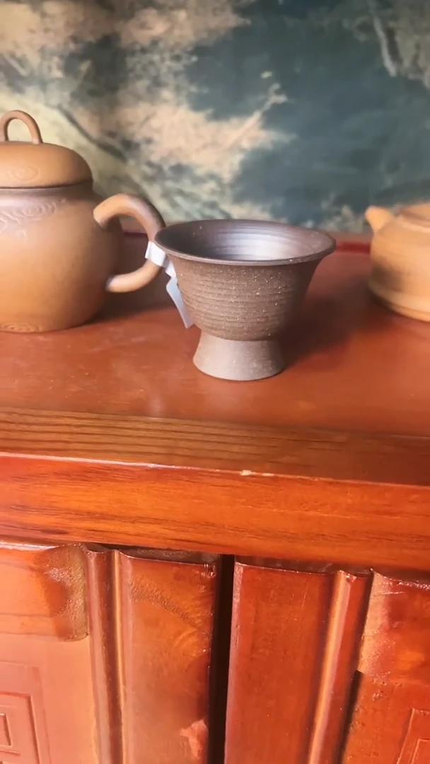 【闪购商品】10014原矿高脚杯全手老岩泥