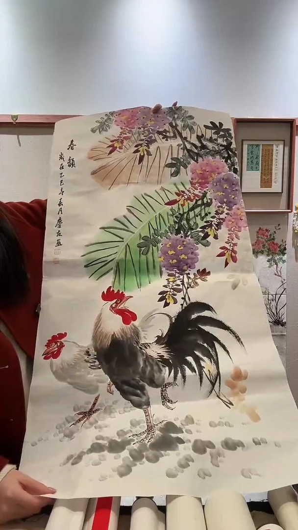 国画j李老师国画作品一件