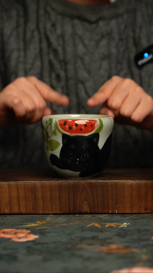 瓷片釉下彩手工手绘同款陶器