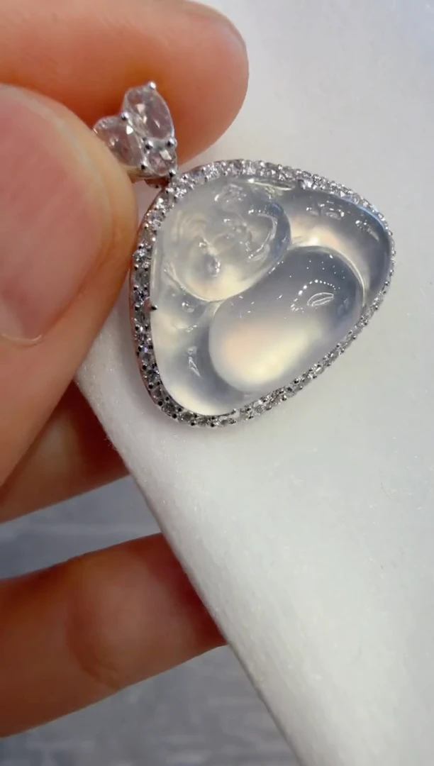 吊坠(不含链)18K金镶嵌翡翠多样性团购发一件