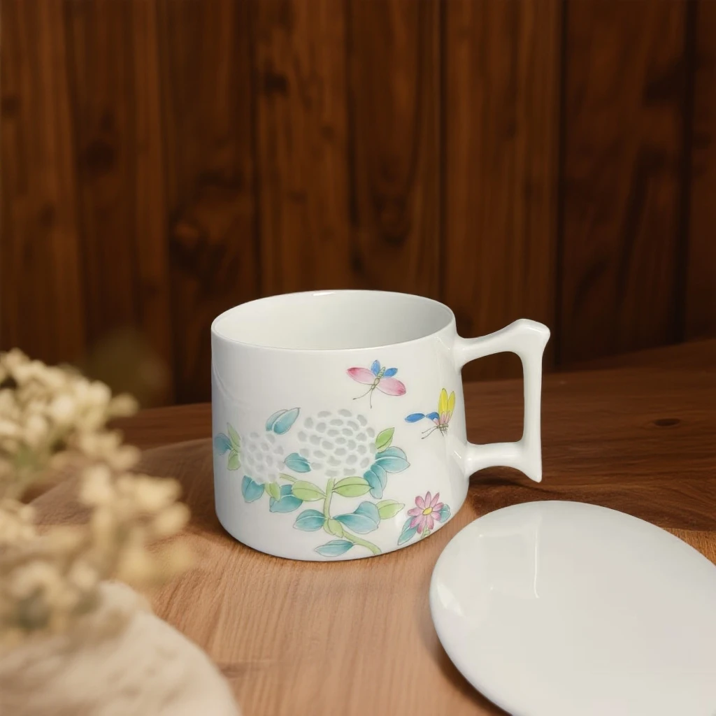 风马克杯品茗杯瓷杯珐琅笔筒