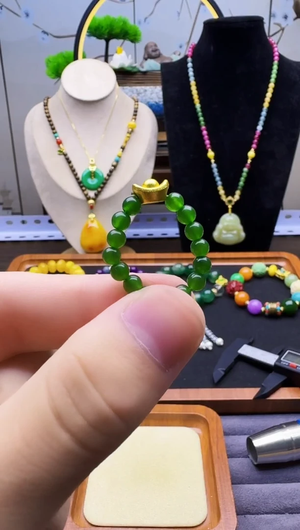 和田玉戒指14K金镶嵌J74