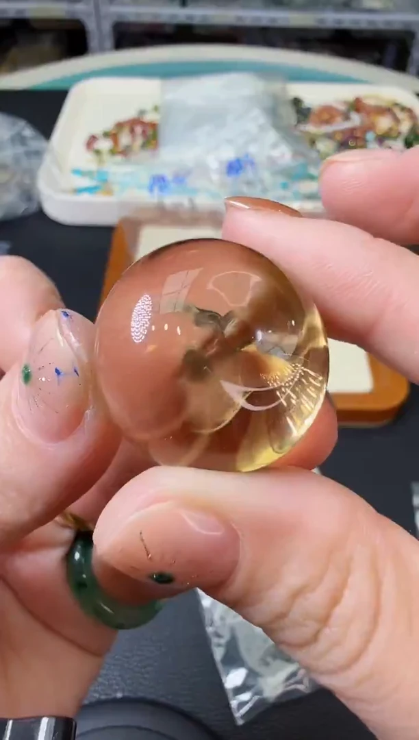 颈饰未镶嵌水晶高品金茶晶多样性发一AA10-