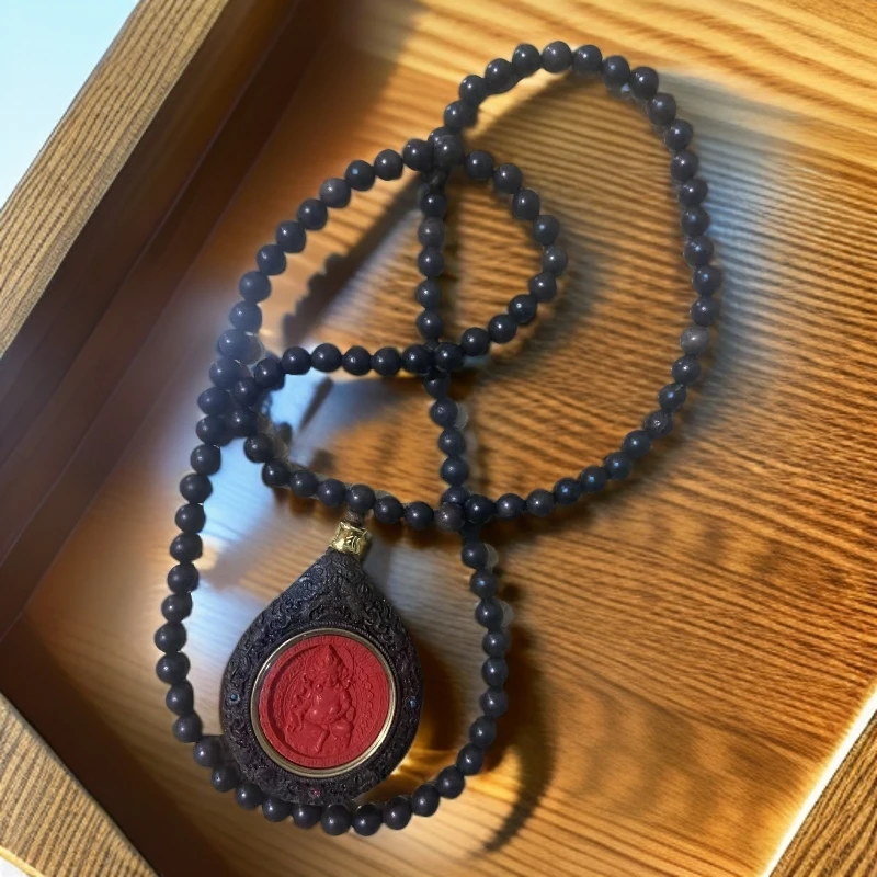 （GGchuan甄选）QL97黄财神朱砂款吊坠（无礼盒）