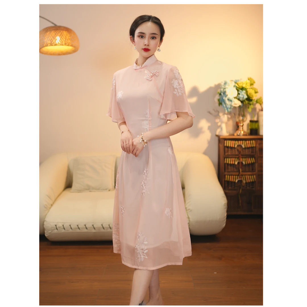 戚薇原创长115早春高品质国风旗袍