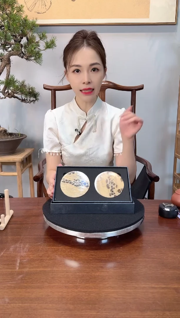 国画石精美杯垫套装