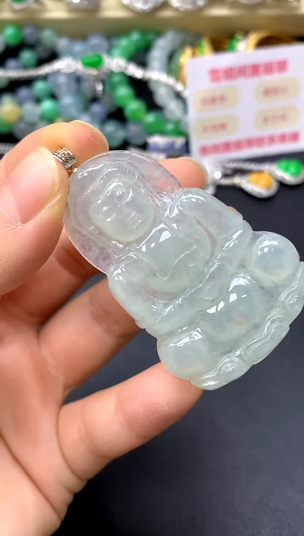 颈饰18K金镶嵌翡翠84-中国好珍宝